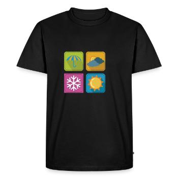 Weather Forecast Weather Frog Poison - Men's Premium Organic T-Shirt - black - Front - Nico (187cm)