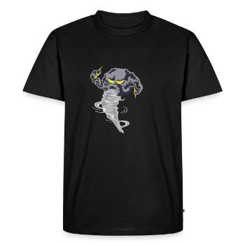 The tornado. Strong person poison - Men's Premium Organic T-Shirt - black - Front - Nico (187cm)