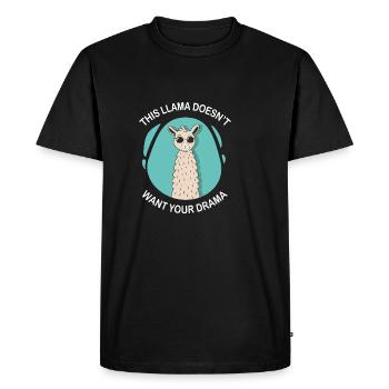 Ne veut pas de drame. Poison pour personne cool - T-shirt Premium bio Homme - noir - Devant - Nico (187cm)