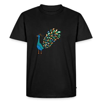 Beautiful Peacock Caretaker Poison - Men's Premium Organic T-Shirt - black - Front - Nico (187cm)
