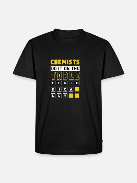 Chemists scientists at regular intervals - Men's Premium Organic T-Shirt - black