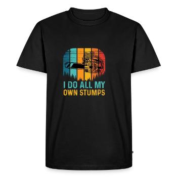 My Own Stumps Worker Poison - Men's Premium Organic T-Shirt - black - Front - Nico (187cm)