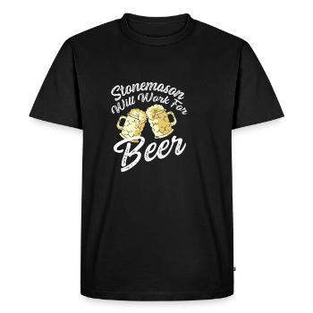 Travail pour la bière Poison alcoolique - T-shirt Premium bio Homme - noir - Devant - Nico (187cm)