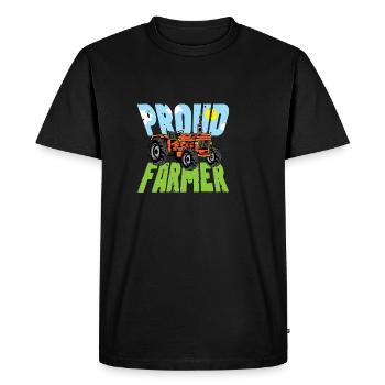 Fier agriculteur Agriculteur Donateur - T-shirt Premium bio Homme - noir - Devant - Nico (187cm)