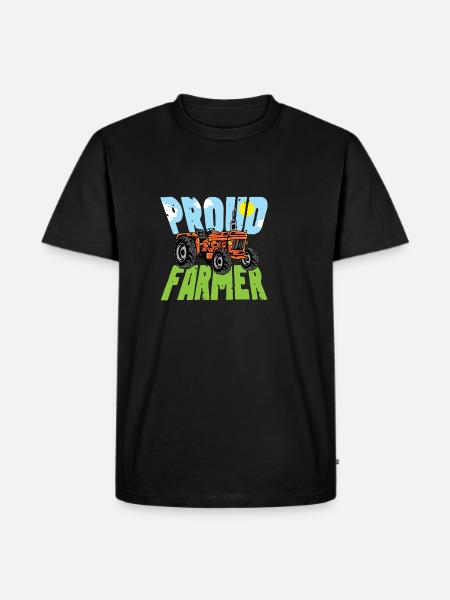Proud Farmer Agriculturerist Gift - Men's Premium Organic T-Shirt - black