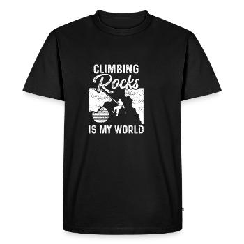 Is My World Hobbyist Gift - Men's Premium Organic T-Shirt - black - Front - Nico (187cm)