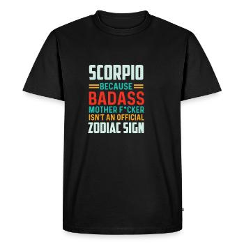 Signe officiel du zodiaque Cool Person Gift - T-shirt Premium bio Homme - noir - Devant - Nico (187cm)