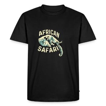 Safari Africain Amoureux des Animaux Poison - T-shirt Premium bio Homme - noir - Devant - Nico (187cm)