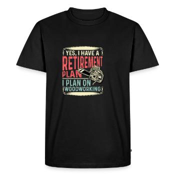 Pension Plan Schreiner Gift - Men's Premium Organic T-Shirt - black - Front - Nico (187cm)