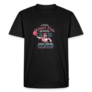 Too good looking Matching person gift - Men's Premium Organic T-Shirt - black - Front - Nico (187cm)