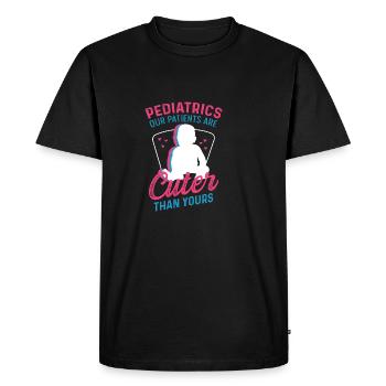 Patients are cute pediatric nurse G - Men's Premium Organic T-Shirt - black - Front - Nico (187cm)