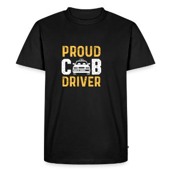 Proud Taxi Driver Dedicated Driver Gift - Men's Premium Organic T-Shirt - black - Front - Nico (187cm)