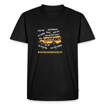 #SchoolBusriiverLife school bus driver gift - Men's Premium Organic T-Shirt - black - Front - Nico (187cm)