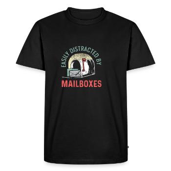 Distrait par les boîtes aux lettres Travailleur engagé Ges - T-shirt Premium bio Homme - noir - Devant - Nico (187cm)