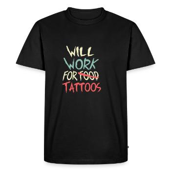 Travail pour les tatouages Tattoo Artist Gift - T-shirt Premium bio Homme - noir - Devant - Nico (187cm)