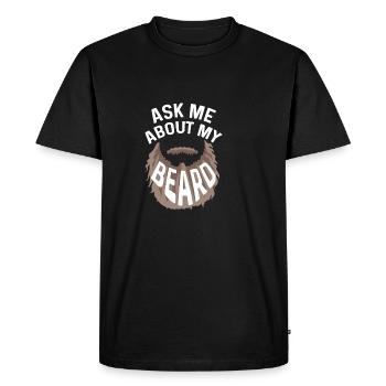 Demandez-moi le poison de coiffeur - T-shirt Premium bio Homme - noir - Devant - Nico (187cm)