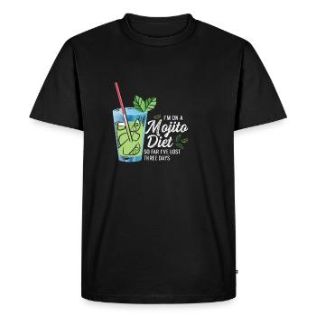 Mojito Diet Strong Drinker Cadeau - T-shirt Premium bio Homme - noir - Devant - Nico (187cm)