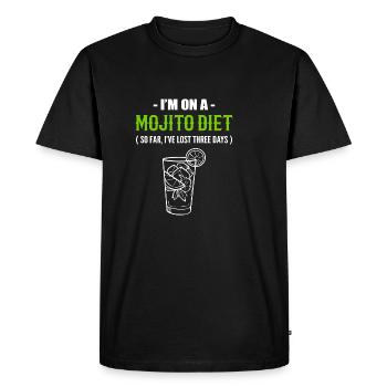 Mojito Diet Strong Drinker Cadeau - T-shirt Premium bio Homme - noir - Devant - Nico (187cm)