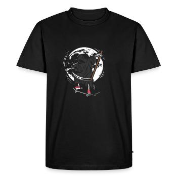 Reaper Skater Athlete Gift - Men's Premium Organic T-Shirt - black - Front - Nico (187cm)