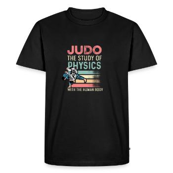 Study of Physics Black Belt Gift - Men's Premium Organic T-Shirt - black - Front - Nico (187cm)