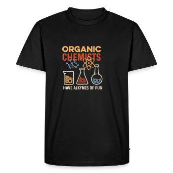 Alkynes of Fun Science Professor Gift - Men's Premium Organic T-Shirt - black - Front - Nico (187cm)