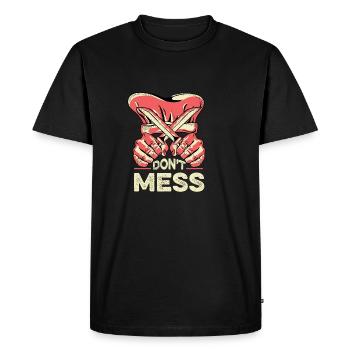 Don't poison food critics - Men's Premium Organic T-Shirt - black - Front - Nico (187cm)