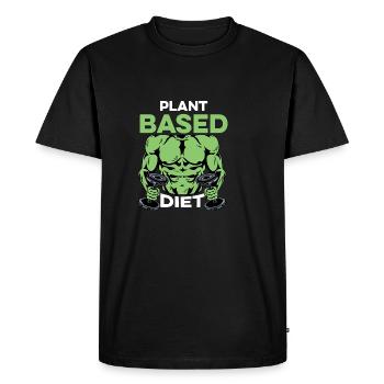 Planté régime bodybuilder poison - T-shirt Premium bio Homme - noir - Devant - Nico (187cm)
