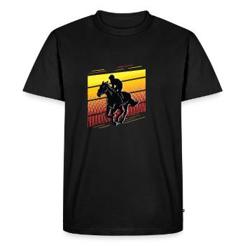 Concours de courses de chevaux Cadeau de l’éleveur - T-shirt Premium bio Homme - noir - Devant - Nico (187cm)