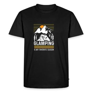 Mon explorateur de saison ou routard préféré - T-shirt Premium bio Homme - noir - Devant - Nico (187cm)