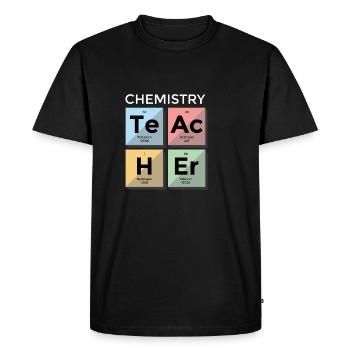 Professeur de chimie Professeur de chimie Gift - T-shirt Premium bio Homme - noir - Devant - Nico (187cm)