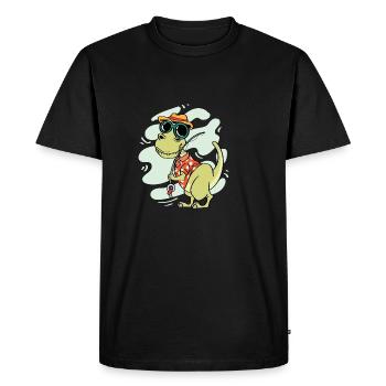 Fun Fishing Aquaculture is poison - Men's Premium Organic T-Shirt - black - Front - Nico (187cm)