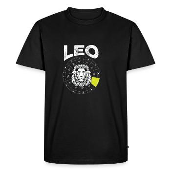 Astrologue ou prédicteur de signe LEO poison - T-shirt Premium bio Homme - noir - Devant - Nico (187cm)