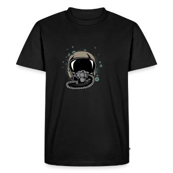 Casque de pilote Cadeau d’élève pilote - T-shirt Premium bio Homme - noir - Devant - Nico (187cm)