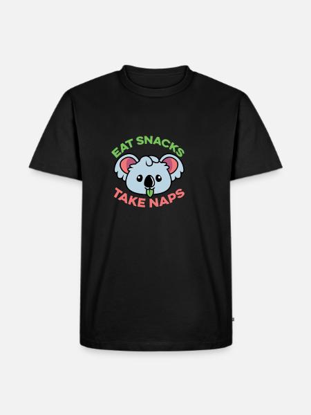 Naps keep foodies poison - Men's Premium Organic T-Shirt - black