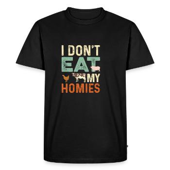Ne mangez pas de homies poison végétarien - T-shirt Premium bio Homme - noir - Devant - Nico (187cm)