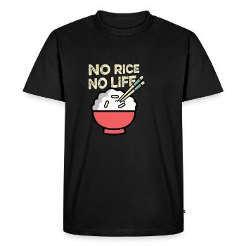 No rice no life gourmet poison - Men's Premium Organic T-Shirt - black - Front - Nico (187cm)