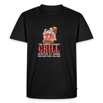 Drôle de grillade Master BBQ Lover Foodies Chef Rauch - T-shirt Premium bio Homme - noir - Devant - Nico (187cm)