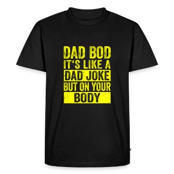 Dad Bod Daddy Fathers Day - Men's Premium Organic T-Shirt - black - Front - Nico (187cm)