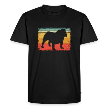 Chien Vintage Bouledogue Anglais | Amour bouledogue anglais - T-shirt Premium bio Homme - noir - Devant - Nico (187cm)