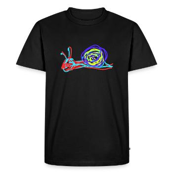 Escargot nu - T-shirt Premium bio Homme - noir - Devant - Nico (187cm)
