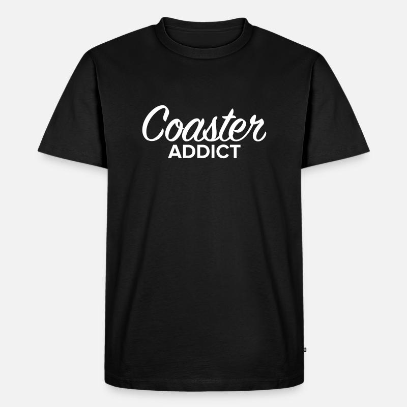 Untersetzer Addict Script - Männer Premium Bio T-Shirt - Schwarz
