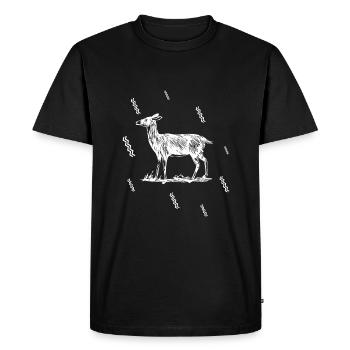 Roe deer - fawn natural forest - Men's Premium Organic T-Shirt - black - Front - Nico (187cm)
