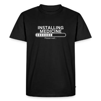 Medicine Installing - Men's Premium Organic T-Shirt - black - Front - Nico (187cm)