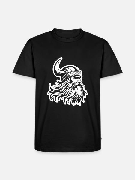 Viking Head - Men's Premium Organic T-Shirt - black