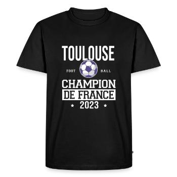 Cadeau foot joueur de foot parfait football - T-shirt Premium bio Homme - noir - Devant - Nico (187cm)