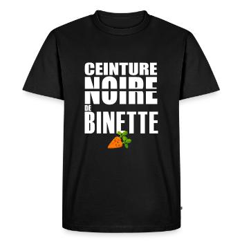 Jardin ceinture noire binette humour jardinier - T-shirt Premium bio Homme - noir - Devant - Nico (187cm)