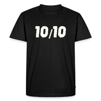 10/10 dix sur dix 10 idée cadeau 10 sur 10 - T-shirt Premium bio Homme - noir - Devant - Nico (187cm)