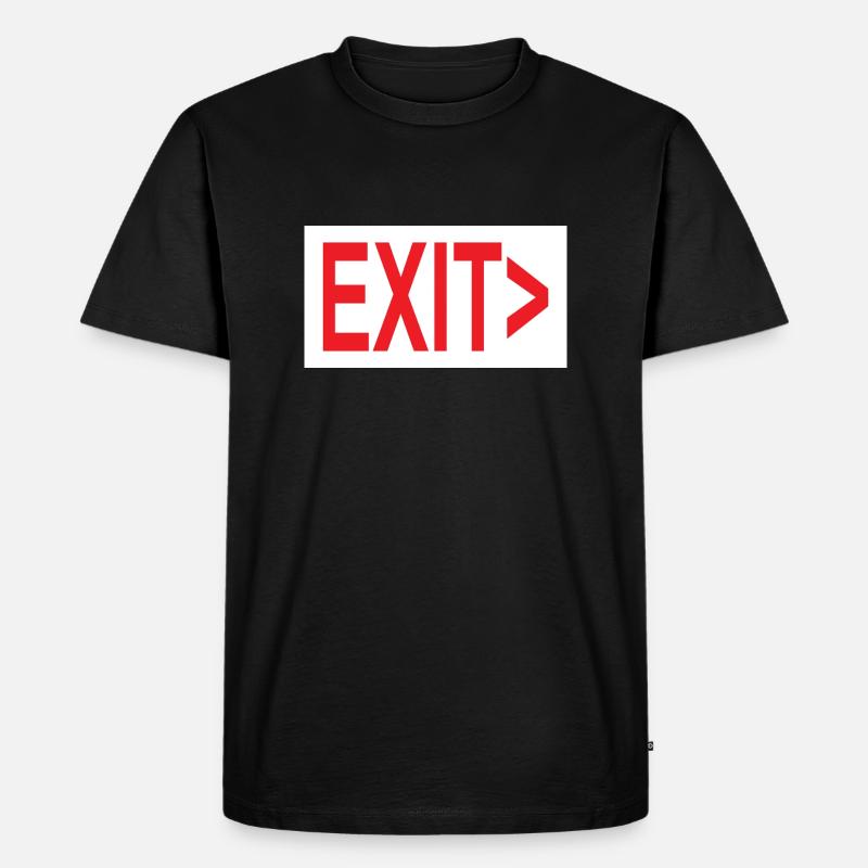 Exit / Exit / Emergency Exit - Men's Premium Organic T-Shirt - black