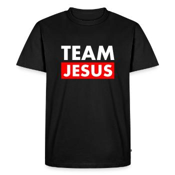 Team jesus - T-shirt Premium bio Homme - noir - Devant - Nico (187cm)