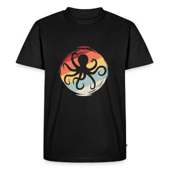 Tentacle octopus octopus gift - Men's Premium Organic T-Shirt - black - Front - Nico (187cm)